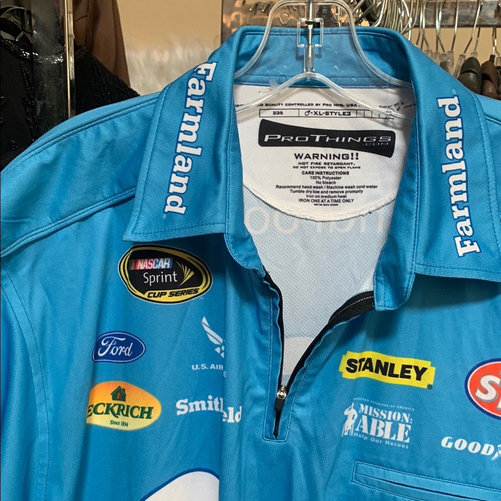 Blue Lightweight Shirt Jacket with Weather-Resistant Fabric